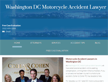 Tablet Screenshot of motorcycleaccidentlawyer-dc.com